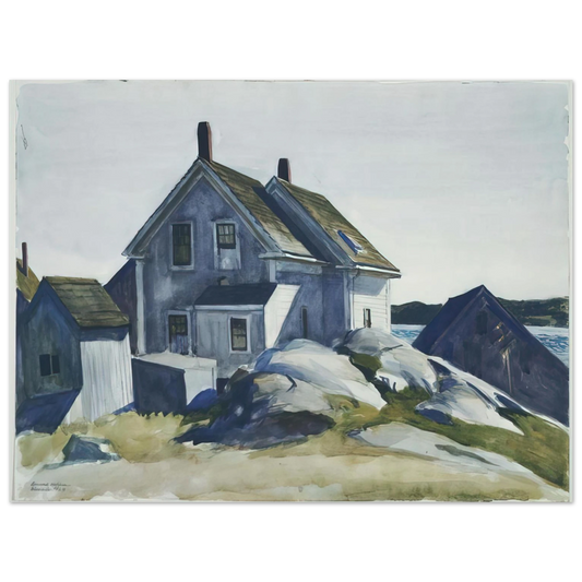 Edward Hopper - House at the Fort, Gloucester Fine Art Poster - 13x18 cm / 5x7 inches