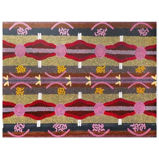 Clifford Possum Tjapaltjarri - Rock Wallaby  Lightning Dreaming, Mount Wedge - 1995 Fine Art Poster - Default Title