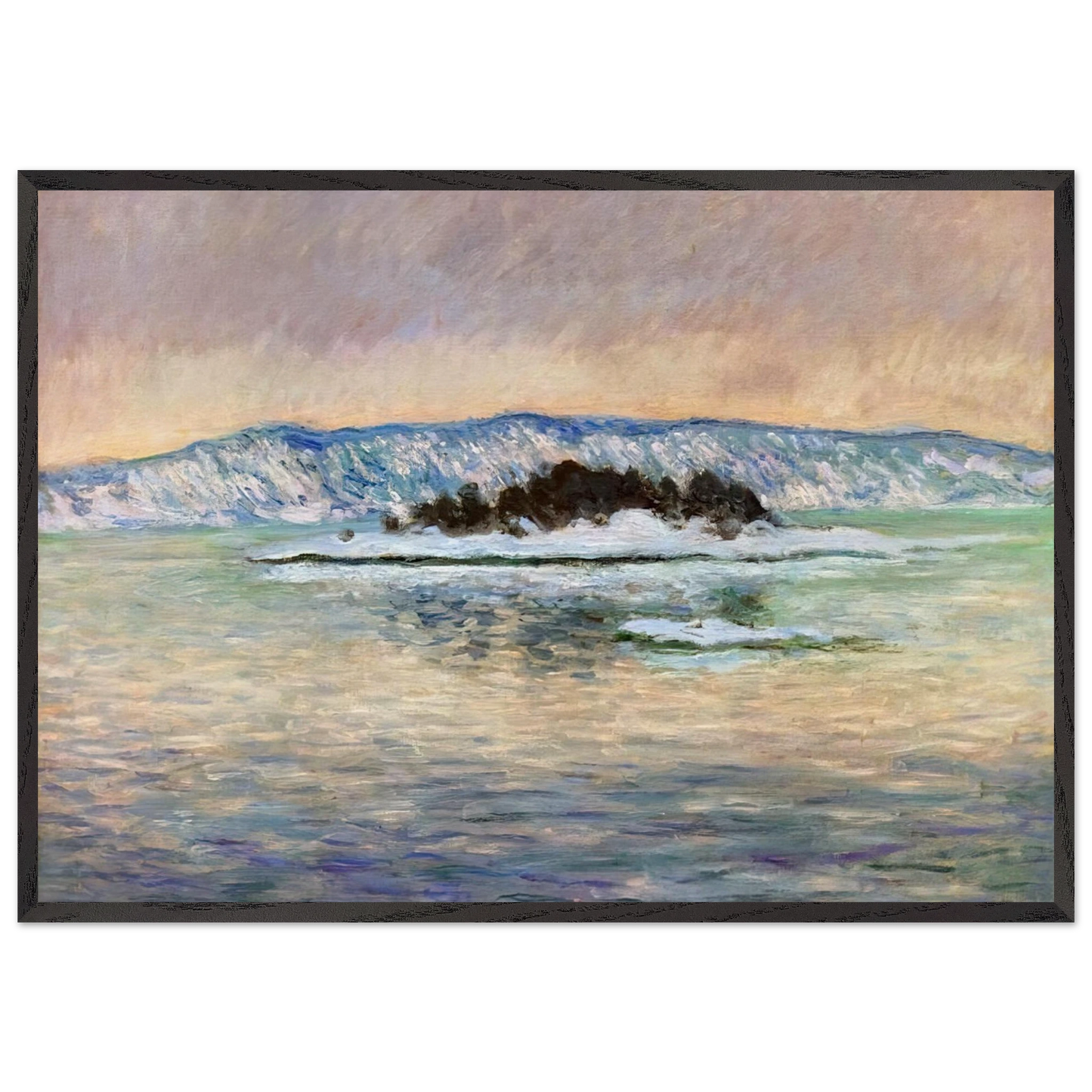 The Fjord near Christiania - claude monet Framed Art Print – Black Wooden Frame - Default Title - -Framed Art Print