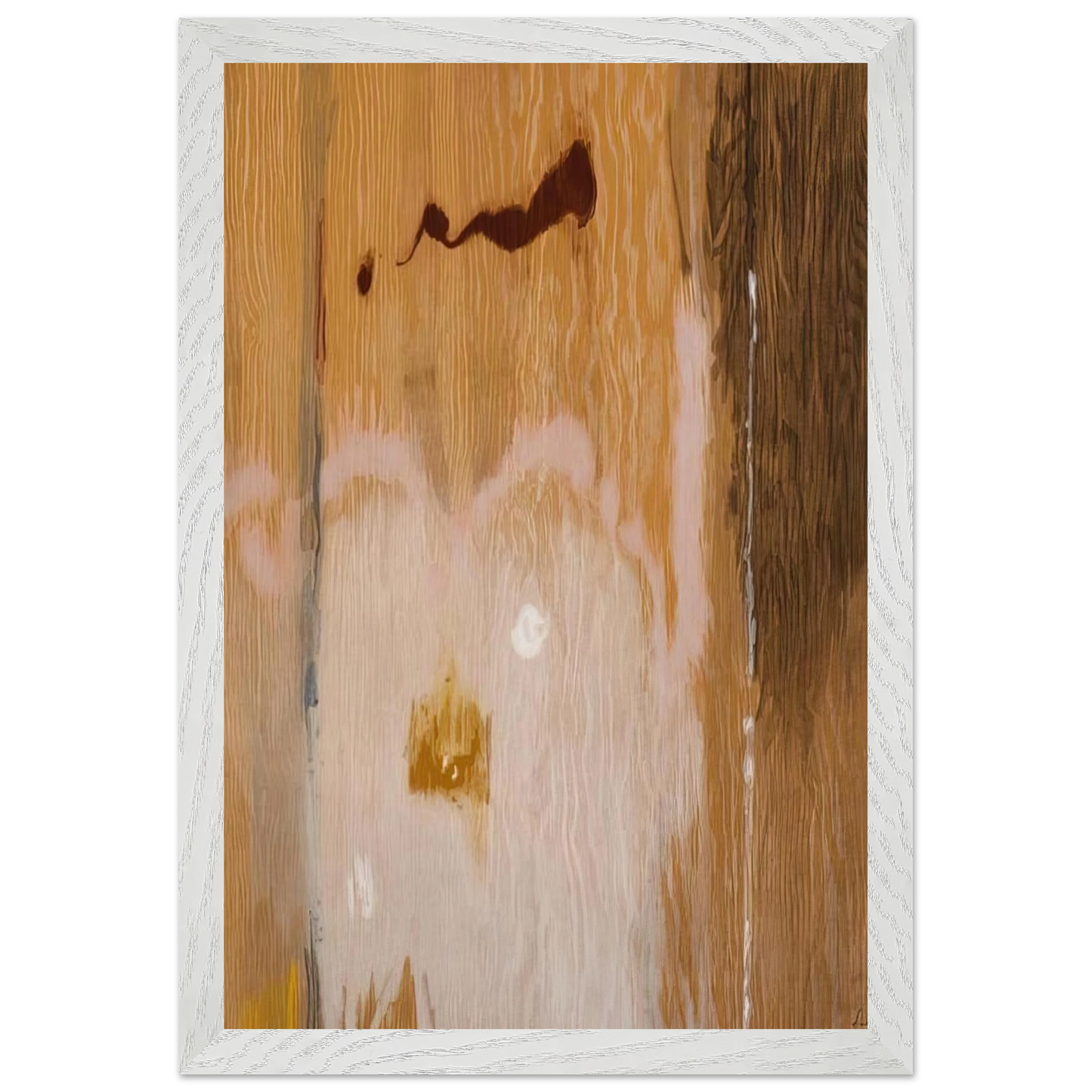 Helen Frankenthaler - Tales of Genji VI - 1998 Wall art - 28x43  cm / XL (11x17 inches) - Premium Wooden Framed Poster With Fine Art Paper - Black frame