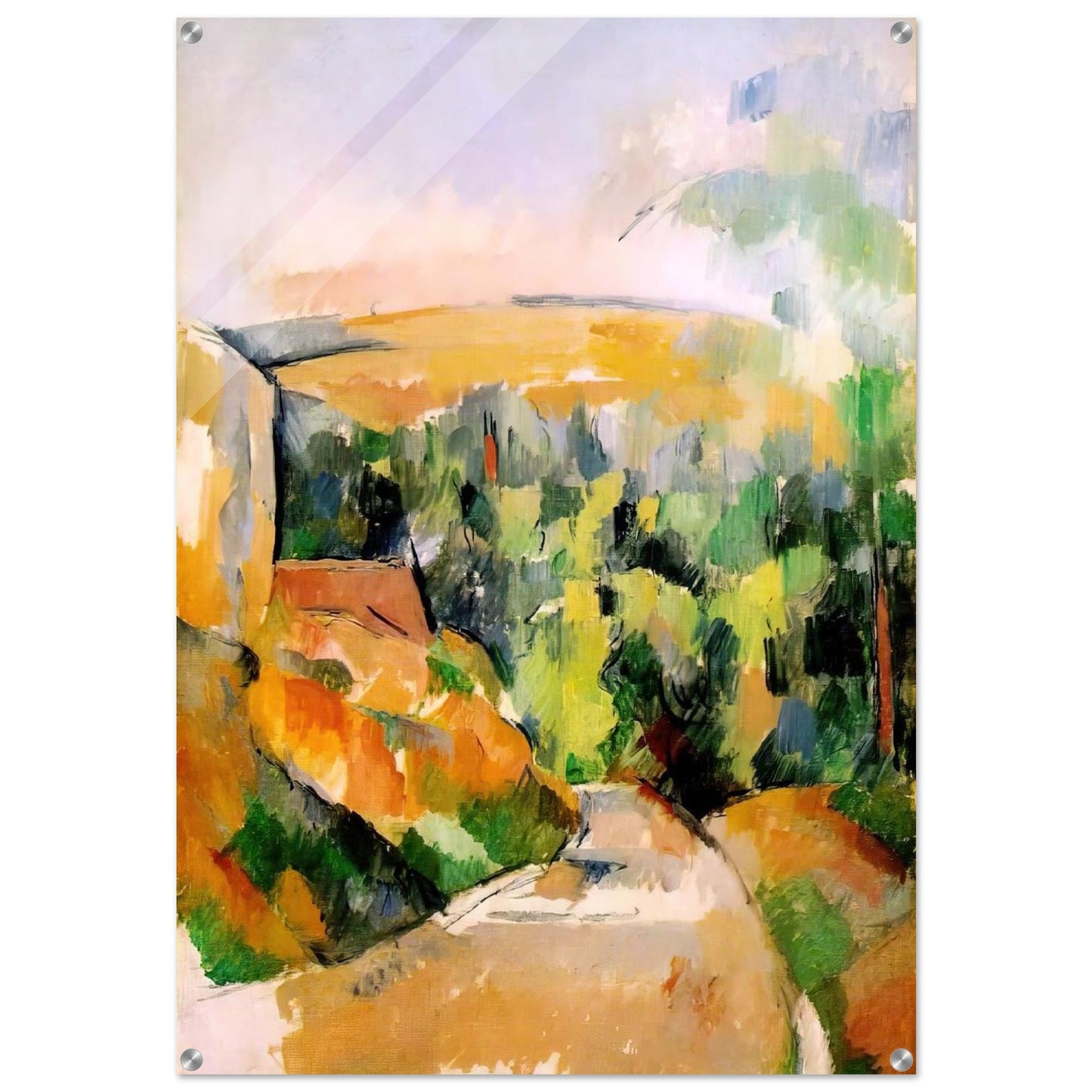 The Bend in the road - Paul Cézanne Acrylic Print - 70x100 cm / 28x40″ inches