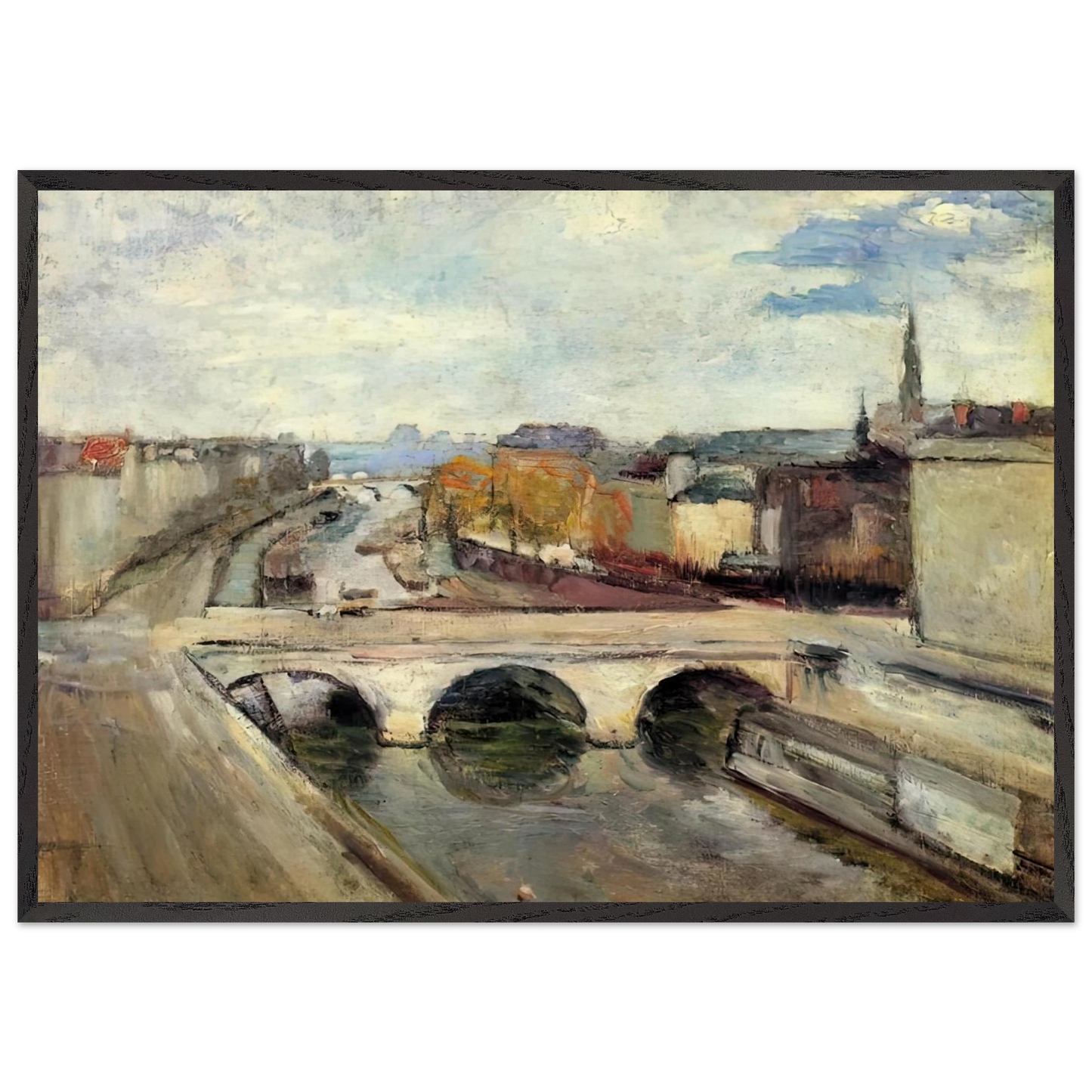 THE POT SAINT MICHEL IN PARIS 1900 - Henri Matisse Framed Art Print – Black Wooden Frame - Default Title - -Framed Art Print