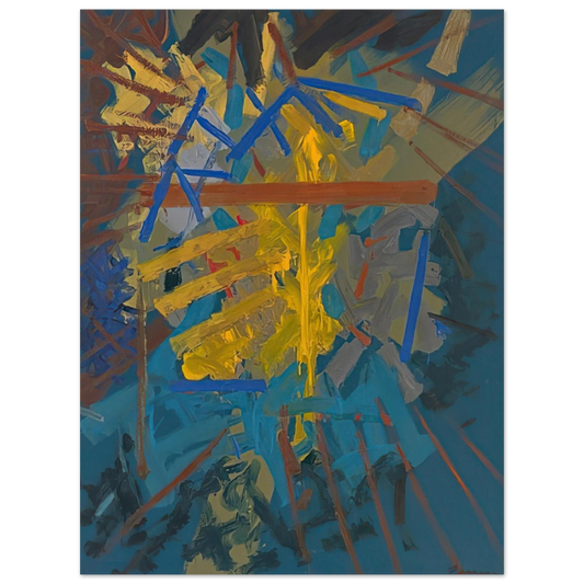 John Ferren - Broken Blue - 1958 Fine Art Poster - Default Title