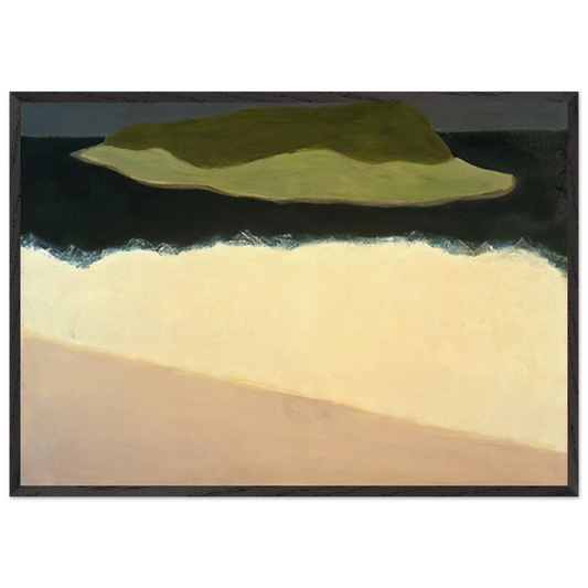 Offshore Island - 1958 - Milton Avery Framed Art Print – Black Wooden Frame - Default Title - -Framed Art Print