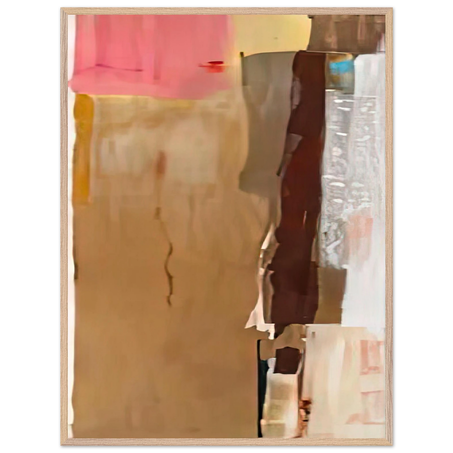 Helen Frankenthaler - Bistre I, 1976- Wall Art - 60x80 cm / 24x32 inches - Premium Wooden Framed Poster With Fine Art Paper - Wood frame