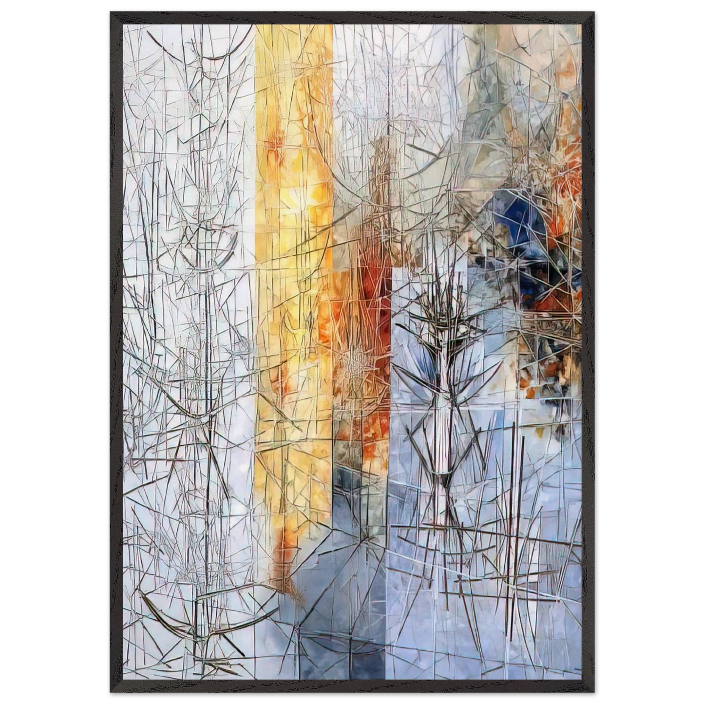 Untitled - 1957 N1 - Jimmy Ernst Framed Art Print – Black Wooden Frame - Default Title - -Framed Art Print