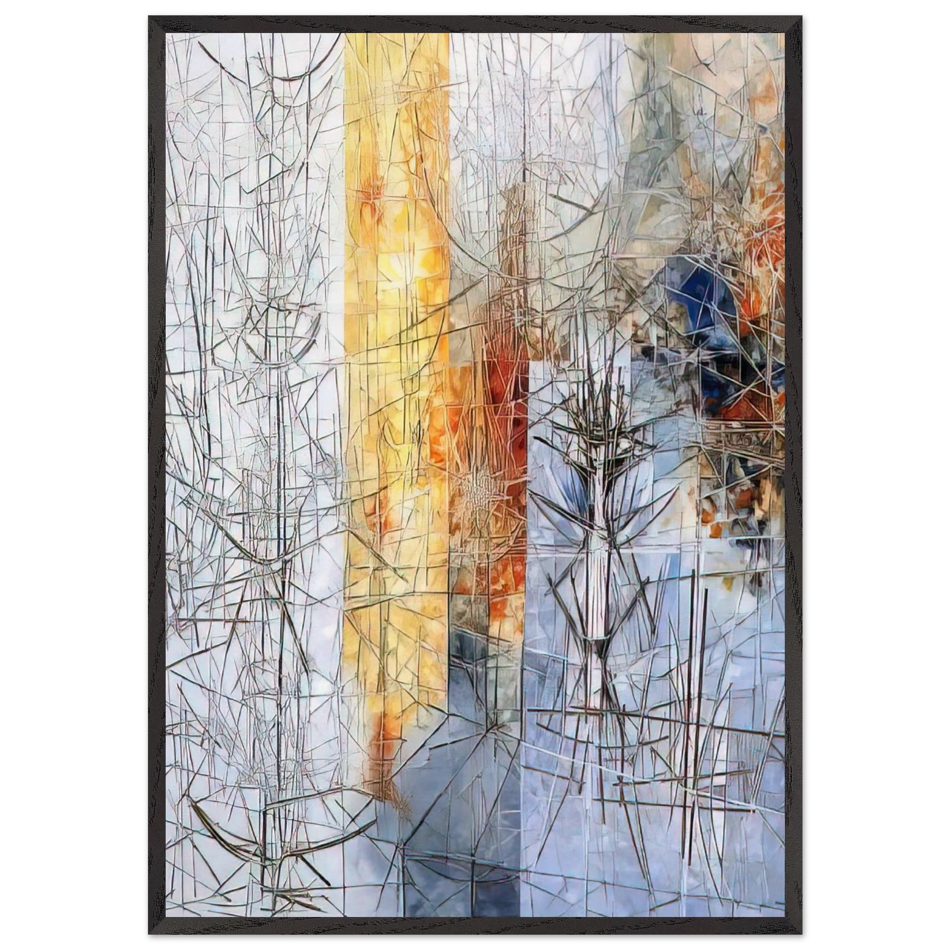 Untitled - 1957 N1 - Jimmy Ernst Framed Art Print – Black Wooden Frame - Default Title - -Framed Art Print