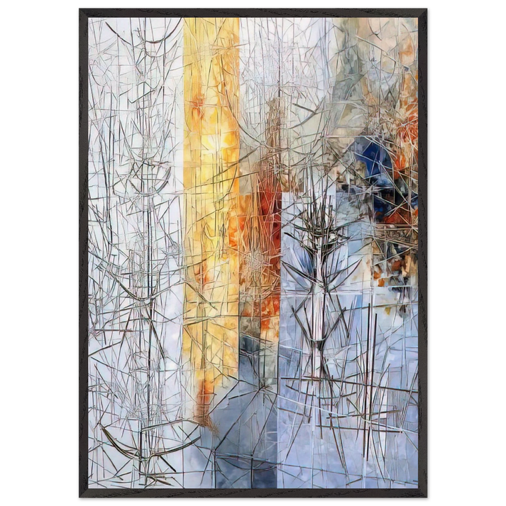 Untitled - 1957 N1 - Jimmy Ernst 70x100 cm / 28x40 inches Framed Art Print – Black Wooden Frame