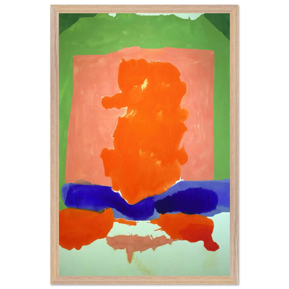 Helen Frankenthaler - Small s Paradise - 1964 Wall art - 50x70 cm / 20x28 Inches - Premium Wooden Framed Poster With Fine Art Paper - White frame