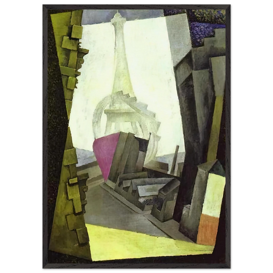 LA TOUR EIFFEL 1914 - Diego Rivera Framed Art Print – Black Wooden Frame - Default Title - -Framed Art Print