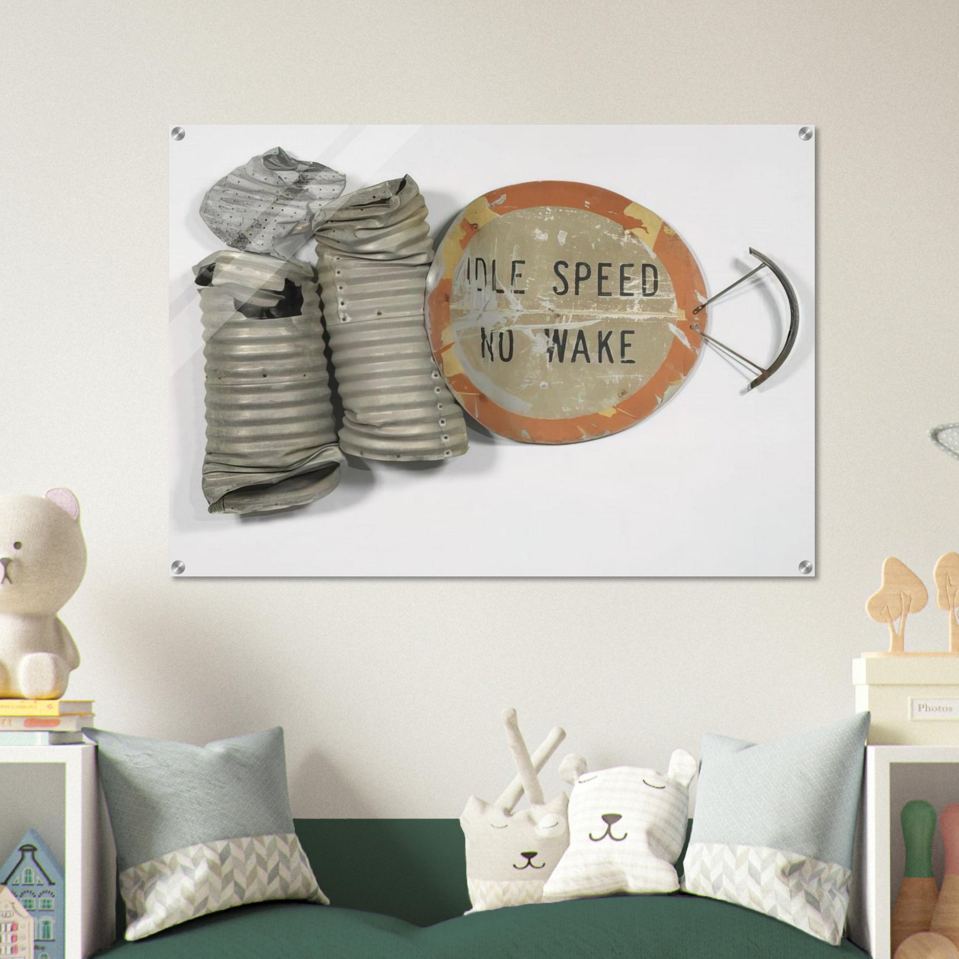 NO WAKE GLUT 1986 - Robert Rauschenberg Acrylic Print - 70x100 cm / 28x40″ inches | Robert Rauschenberg Wall Art | Robert Rauschenberg Prints