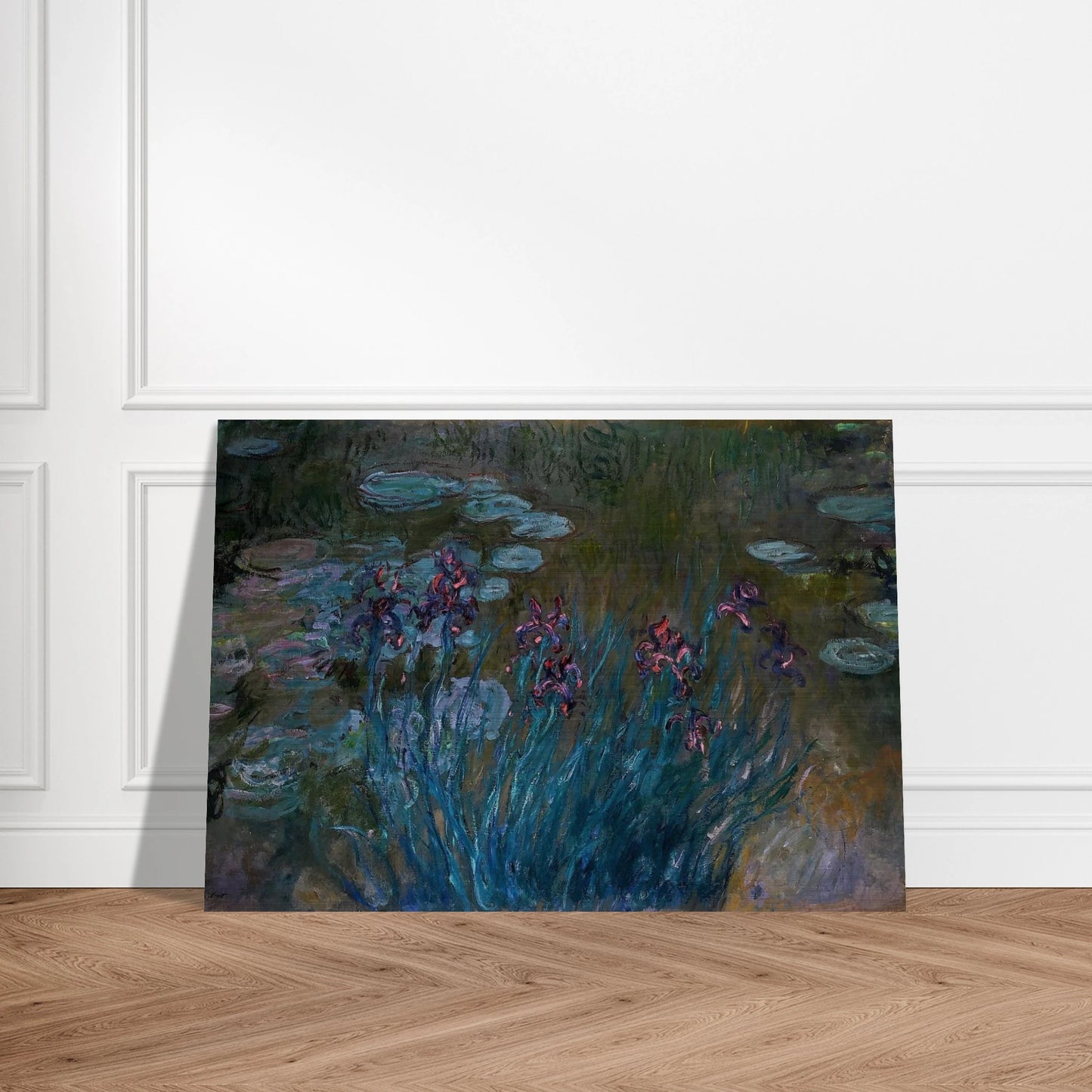 Irises and Water-Lilies - claude monet Brushed Aluminum Print - 70x100 cm / 28x40 inches | claude monet Aluminum Print | claude monet Prints