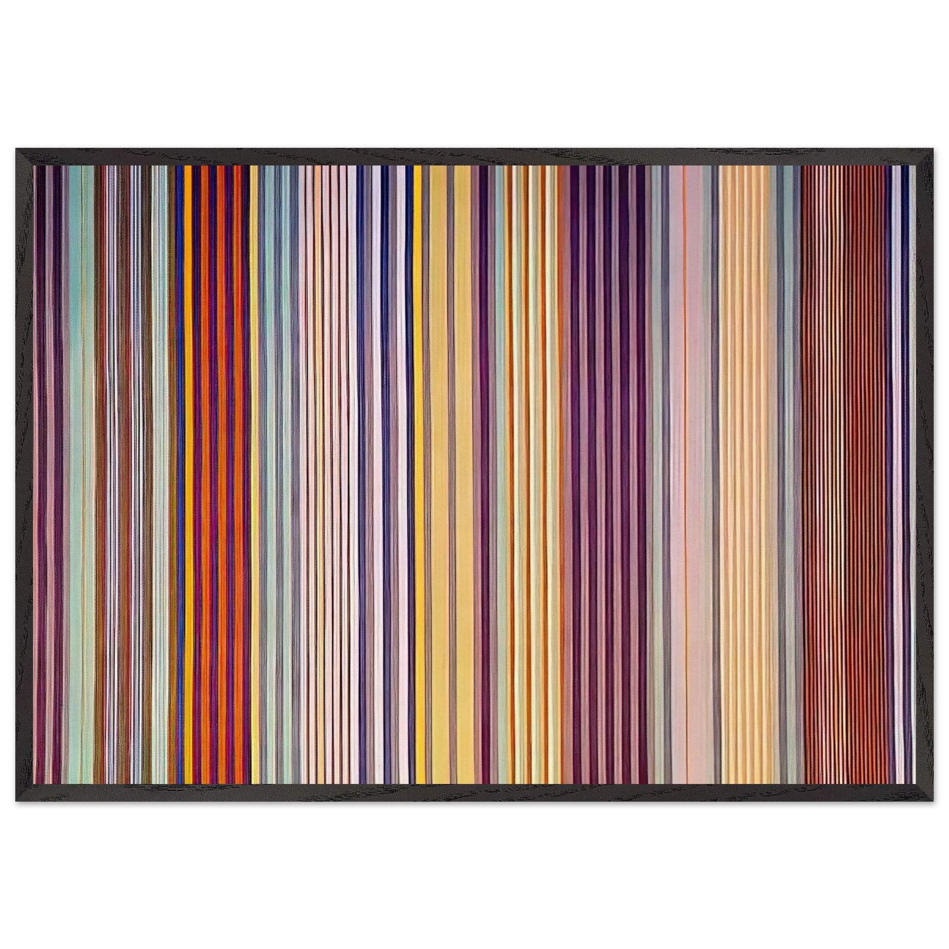 Royal Veil - 1971 - Gene Davis Framed Art Print – Black Wooden Frame - Default Title - -Framed Art Print