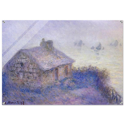 Customs House at Varengeville in the Fog - claude monet Acrylic Print - 70x100 cm / 28x40″ inches