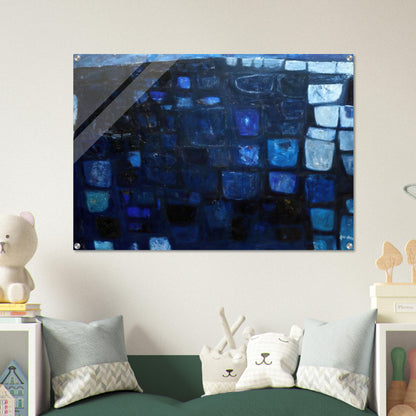 Blue Abstract - 1959 - William Scott Acrylic Print - 70x100 cm / 28x40″ inches | William Scott Wall Art | William Scott Prints