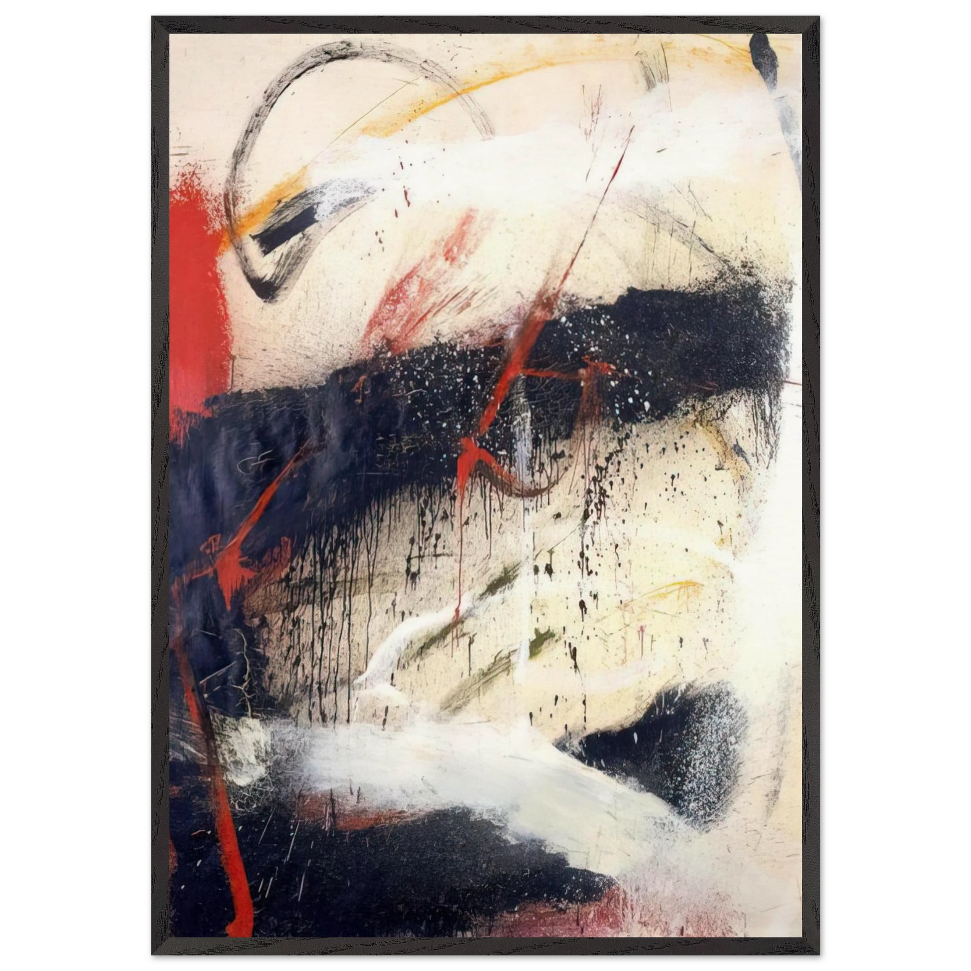 Mathematics - 1962 - Norman Bluhm Framed Art Print – Black Wooden Frame - Default Title - -Framed Art Print