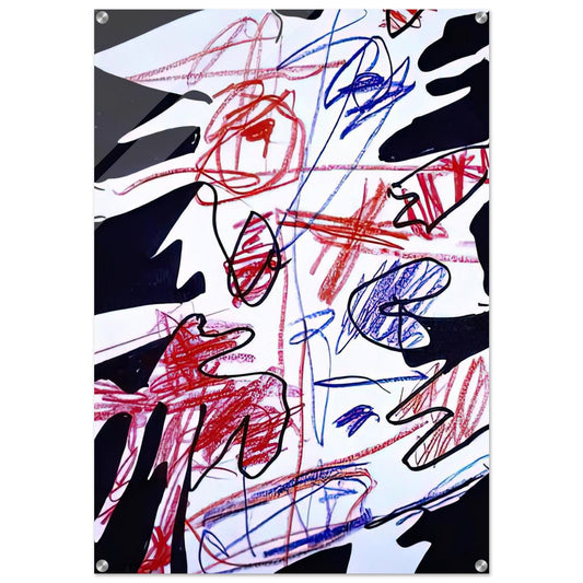ACTIVATION XLVII - Jean Dubuffet Acrylic Print - 70x100 cm / 28x40″ inches
