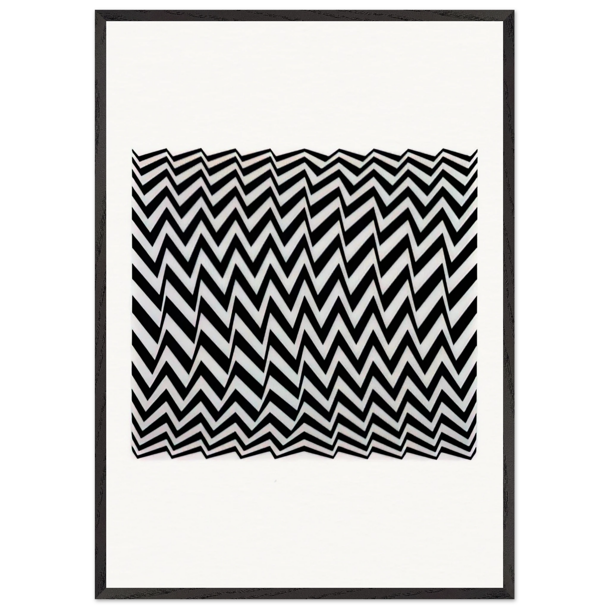 FRAGMENT 3 1965 - Bridget Riley Framed Art Print – Black Wooden Frame - Default Title - -Framed Art Print