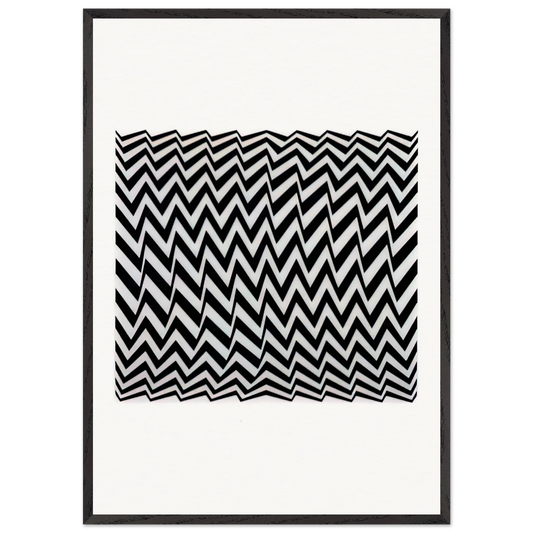 FRAGMENT 3 1965 - Bridget Riley Framed Art Print – Black Wooden Frame - Default Title - -Framed Art Print
