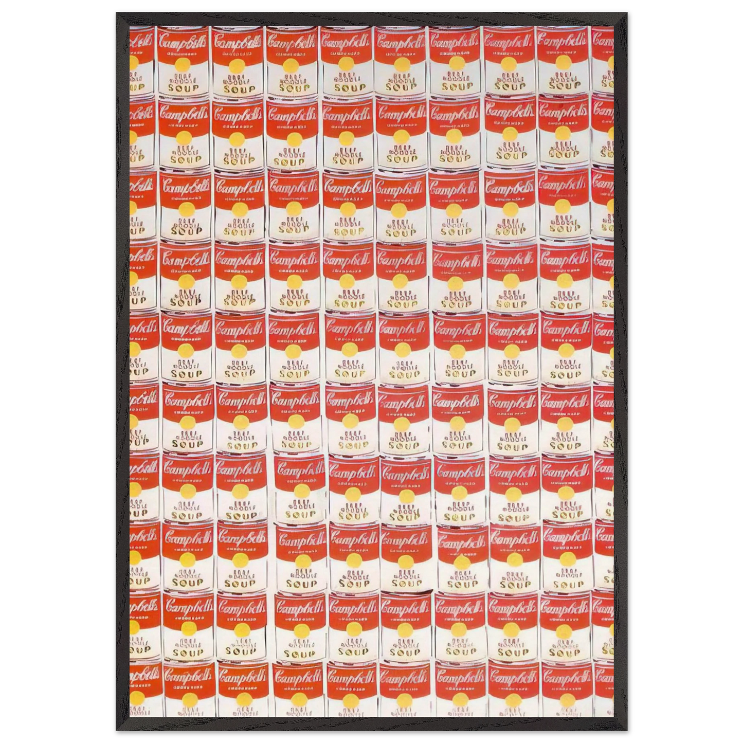 100 Cans - Andy Warhol Framed Art Print – Black Wooden Frame - Default Title - -Framed Art Print