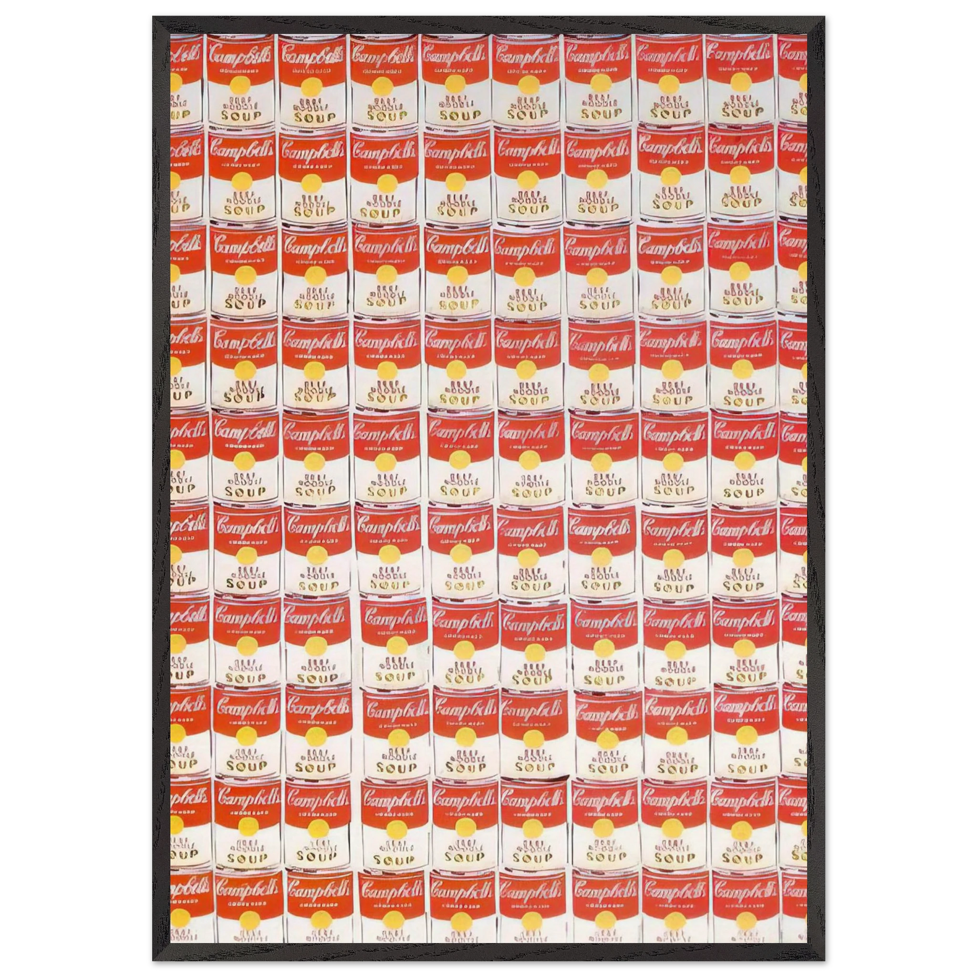 100 Cans - Andy Warhol Framed Art Print – Black Wooden Frame - Default Title - -Framed Art Print
