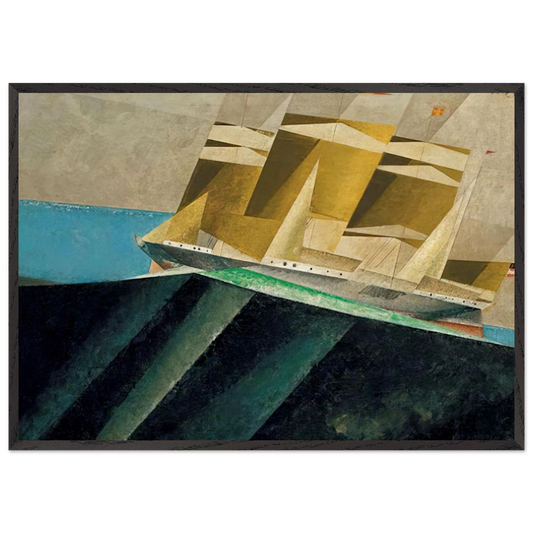 MID OCEAN 1937 - Lyonel Feininger Framed Art Print – Black Wooden Frame - Default Title - -Framed Art Print