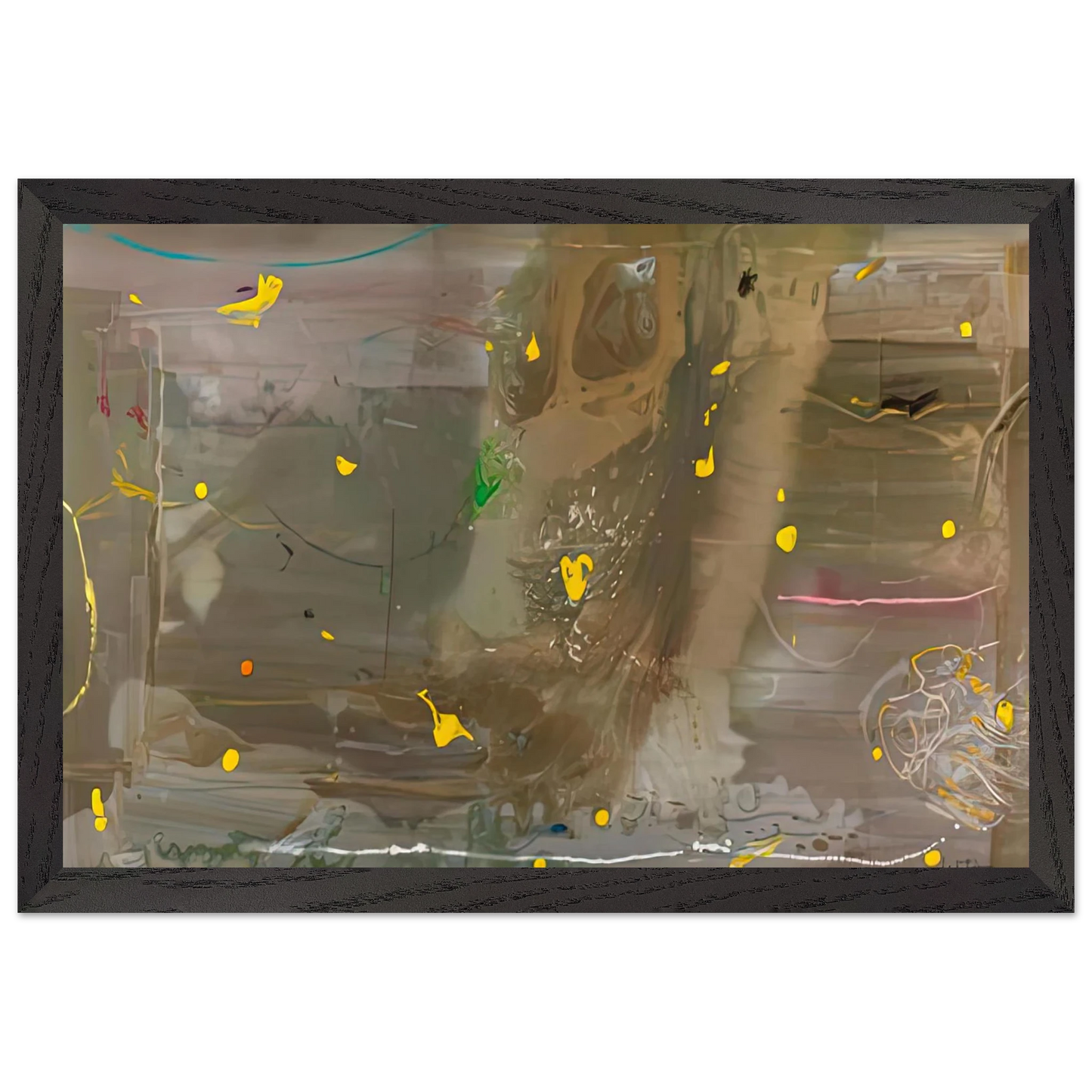 Helen Frankenthaler - Halley’s Comet, 1985- Wall Art - 21x29.7 cm / 8x12" - Premium Wooden Framed Poster With Fine Art Paper - White frame