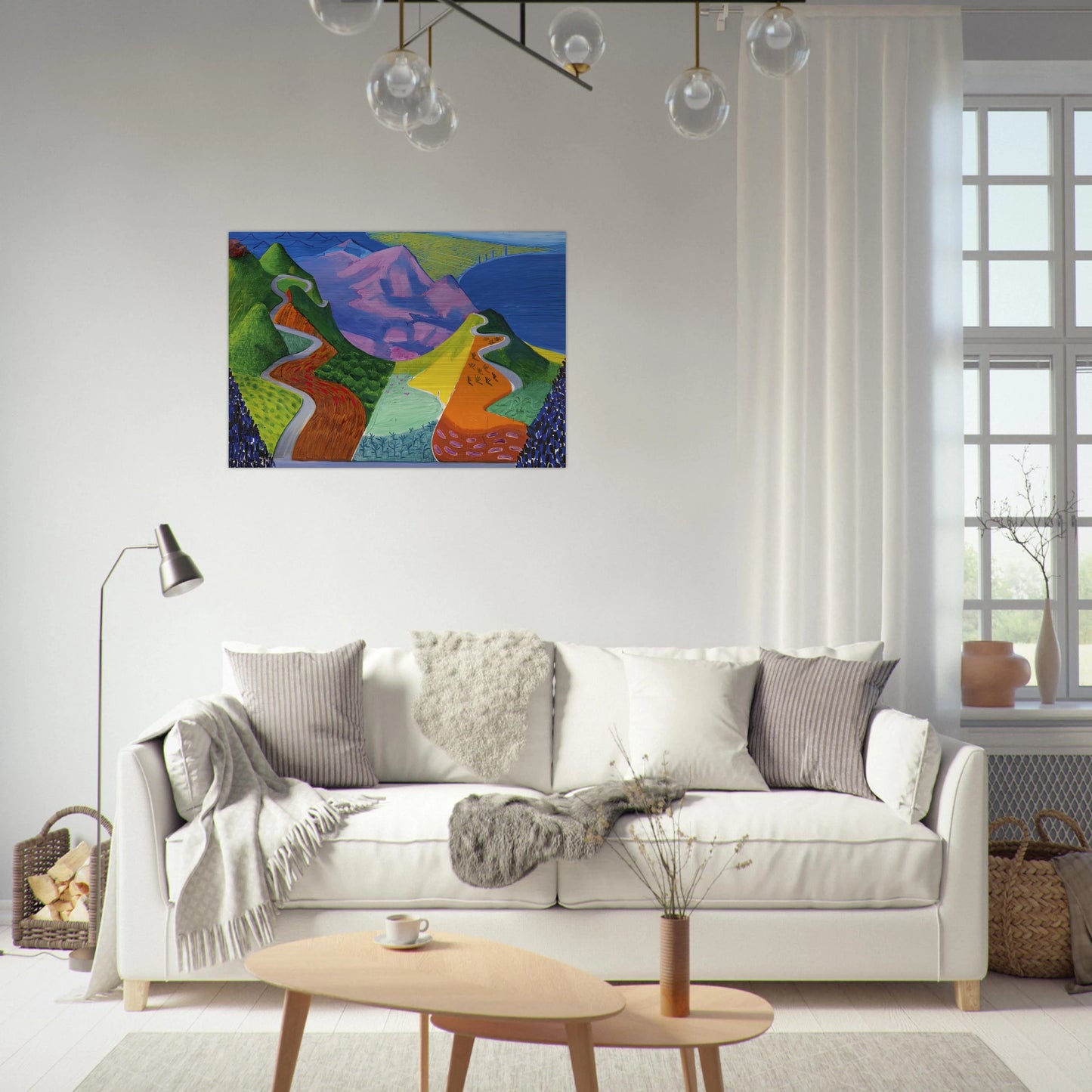 David Hockney - David Hockney Brushed Aluminum Print - 70x100 cm / 28x40 inches | David Hockney Aluminum Print | David Hockney Prints