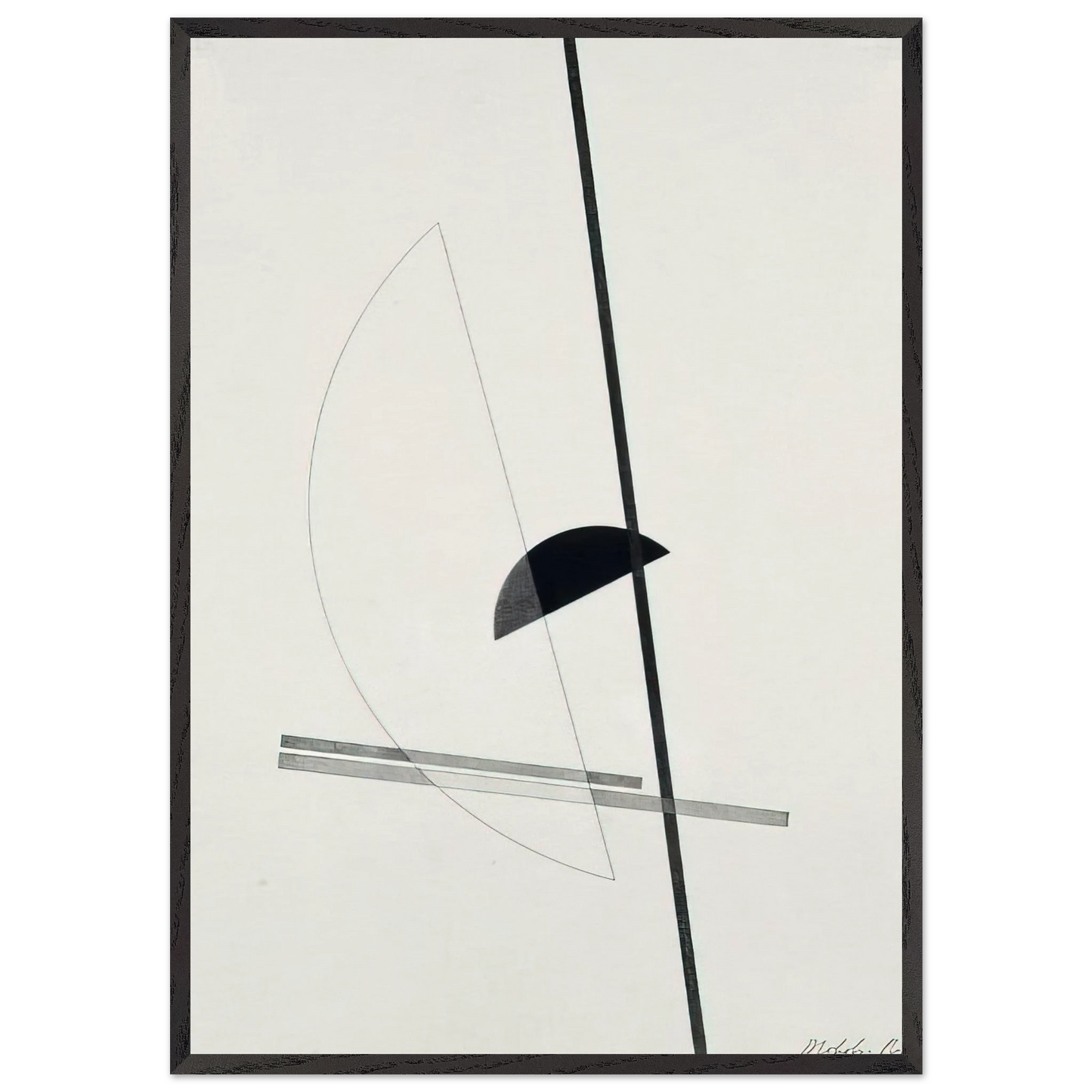 Construction - Laszlo Moholy-Nagy Framed Art Print – Black Wooden Frame - Default Title - -Framed Art Print