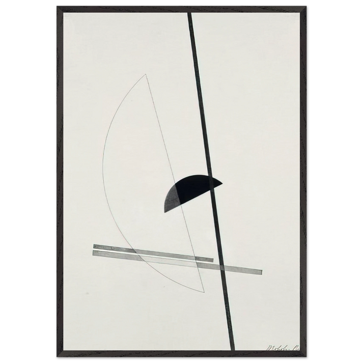 Construction - Laszlo Moholy-Nagy 70x100 cm / 28x40 inches Framed Art Print – Black Wooden Frame