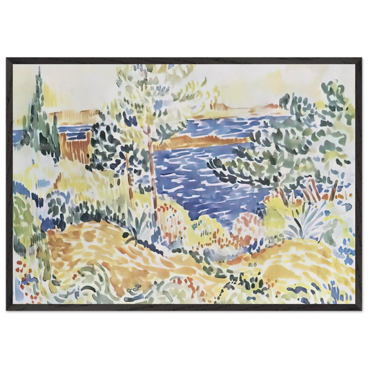 Lavender - Henri-Edmond Cross 70x100 cm / 28x40 inches Framed Art Print – Black Wooden Frame