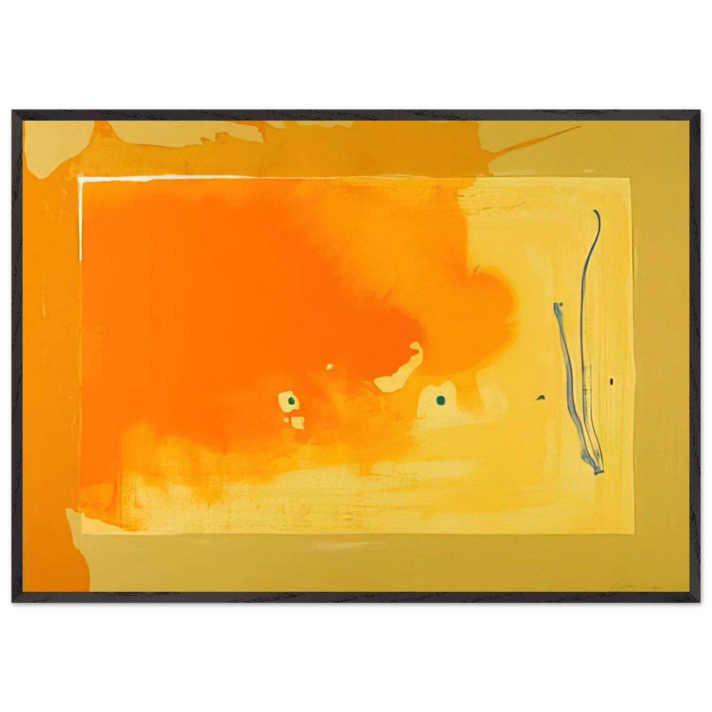 Helen Frankenthaler - Bilbao - 1998 Wall art - A2 (42 x 59.4  cm) - Premium Wooden Framed Poster With Fine Art Paper - White frame