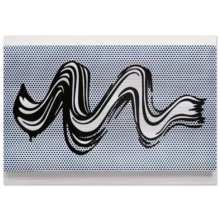 BRUSHSTROKE 1965 - Roy Lichtenstein Brushed Aluminum Print - 70x100 cm / 28x40 inches | Roy Lichtenstein Aluminum Print | Roy Lichtenstein Prints