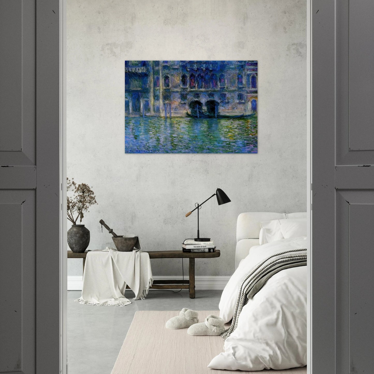 Palazzo da Mula at Venice - claude monet Brushed Aluminum Print - 70x100 cm / 28x40 inches | claude monet Aluminum Print | claude monet Prints