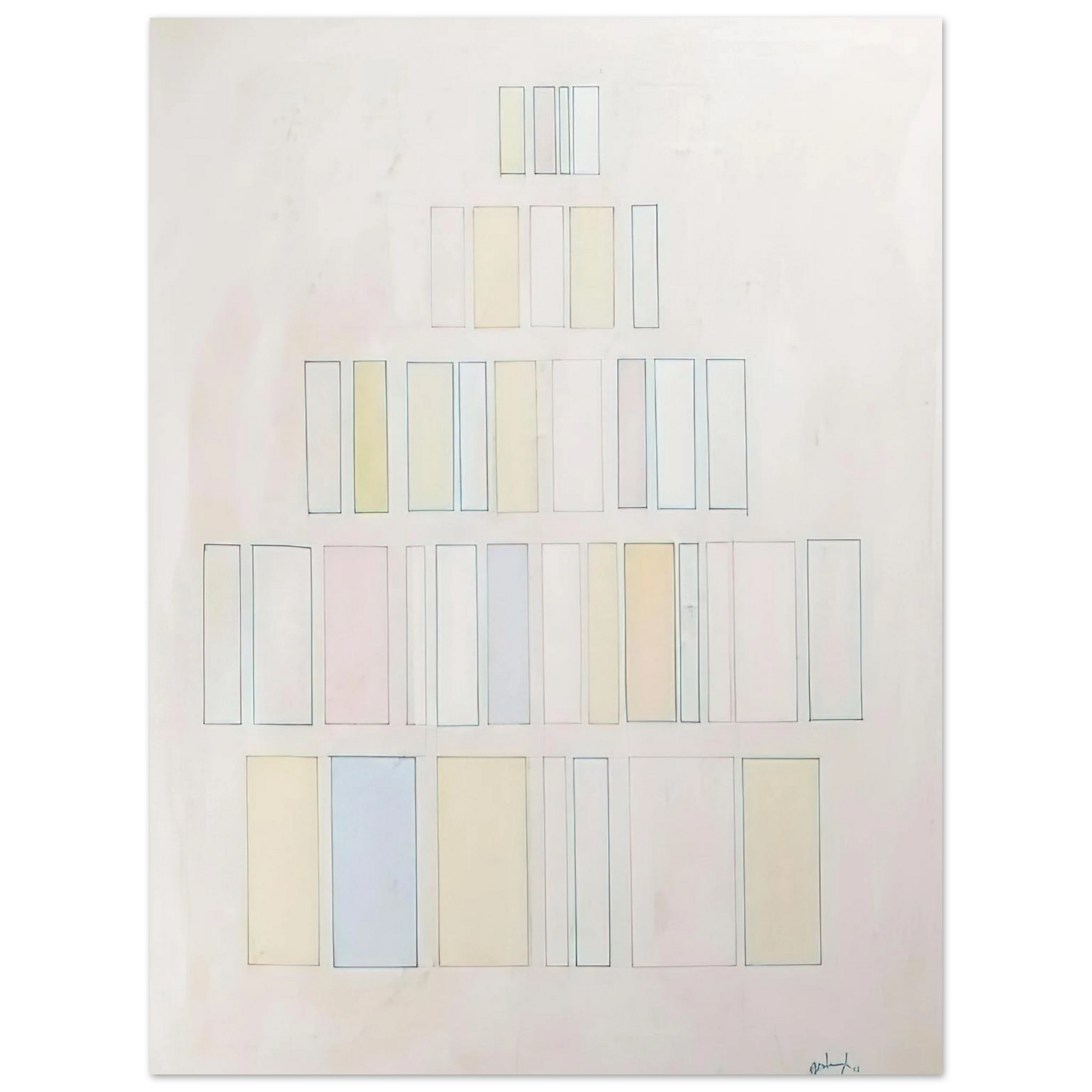 Robert Goodnough - Red and Green with Pale Colors - 1966 Fine Art Poster - Default Title