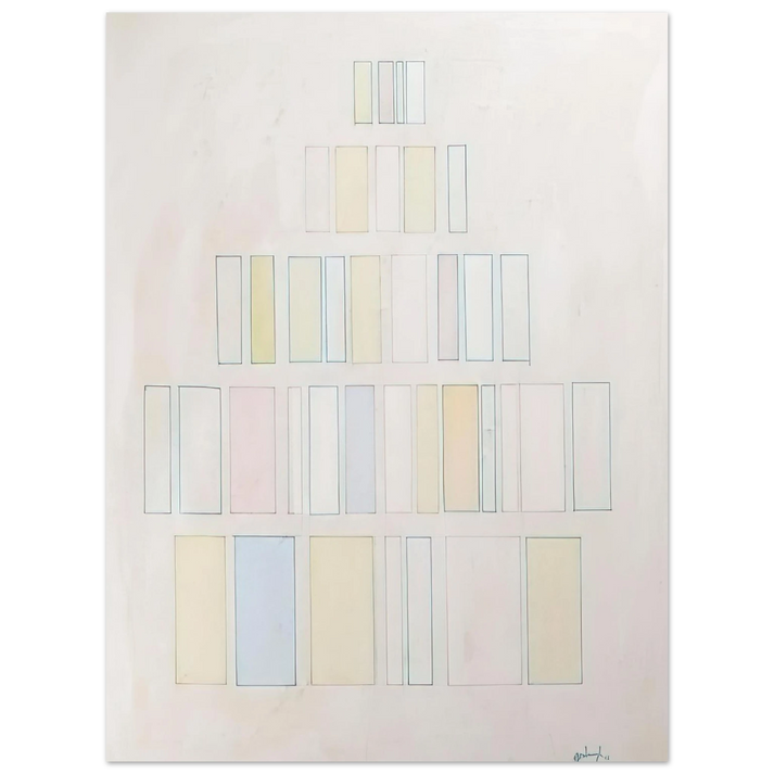 Robert Goodnough - Red and Green with Pale Colors - 1966  75x100 cm / 30x40inches Fine Art Poster