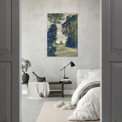 Road to the Saint-Simeon Farm - claude monet Brushed Aluminum Print - 70x100 cm / 28x40 inches | claude monet Aluminum Print | claude monet Prints