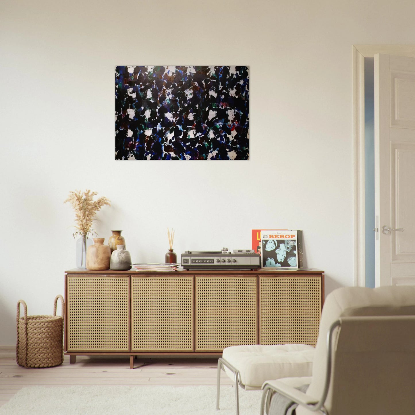 Free Floating Clouds - Sam Francis Brushed Aluminum Print - 70x100 cm / 28x40 inches | Sam Francis Aluminum Print | Sam Francis Prints