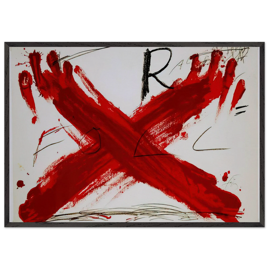 FOLL 1973 - Antoni Tapies Framed Art Print – Black Wooden Frame - Default Title - -Framed Art Print