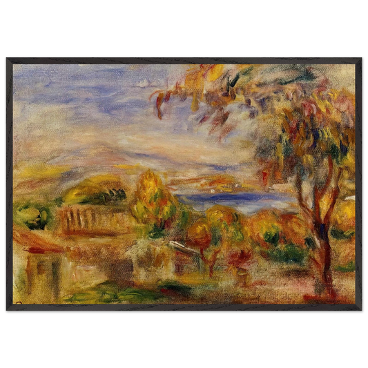 Landscape by the Sea - Pierre-Auguste Renoir 70x100 cm / 28x40 inches Framed Art Print – Black Wooden Frame