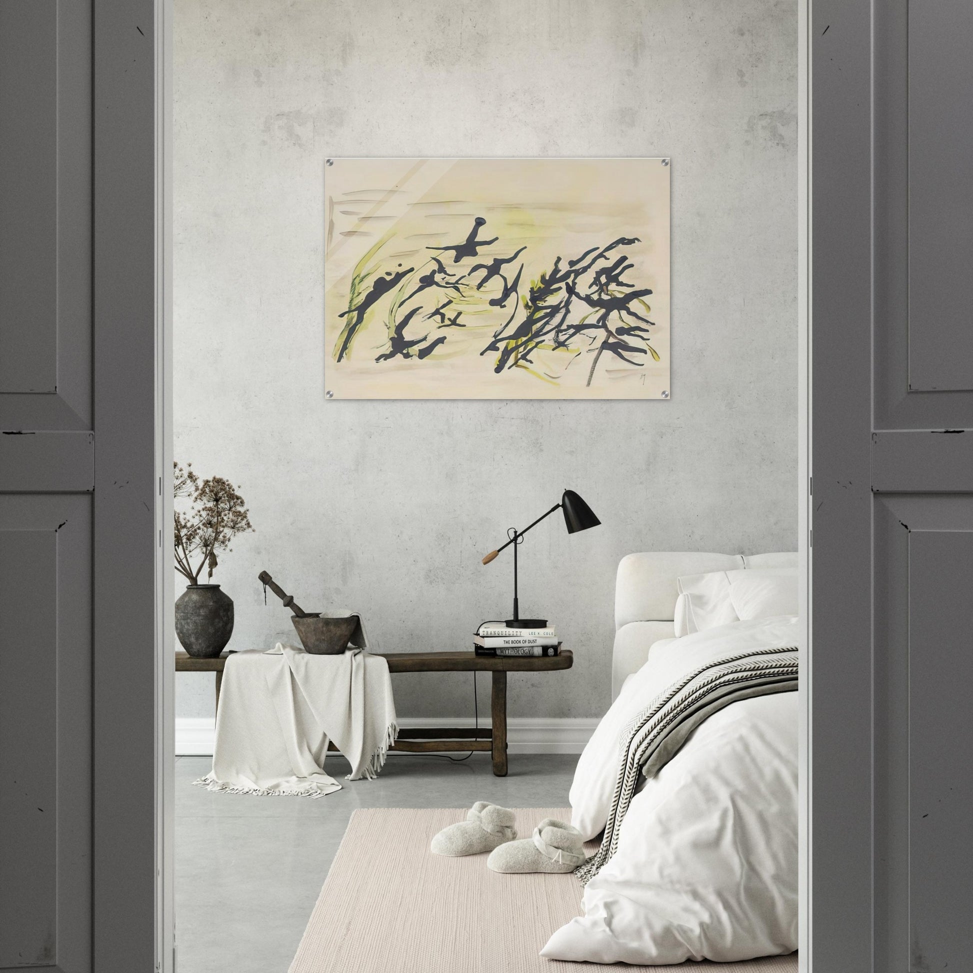 COMPOSITION 1 - Henri Michaux Acrylic Print - 70x100 cm / 28x40″ inches | Henri Michaux Wall Art | Henri Michaux Prints