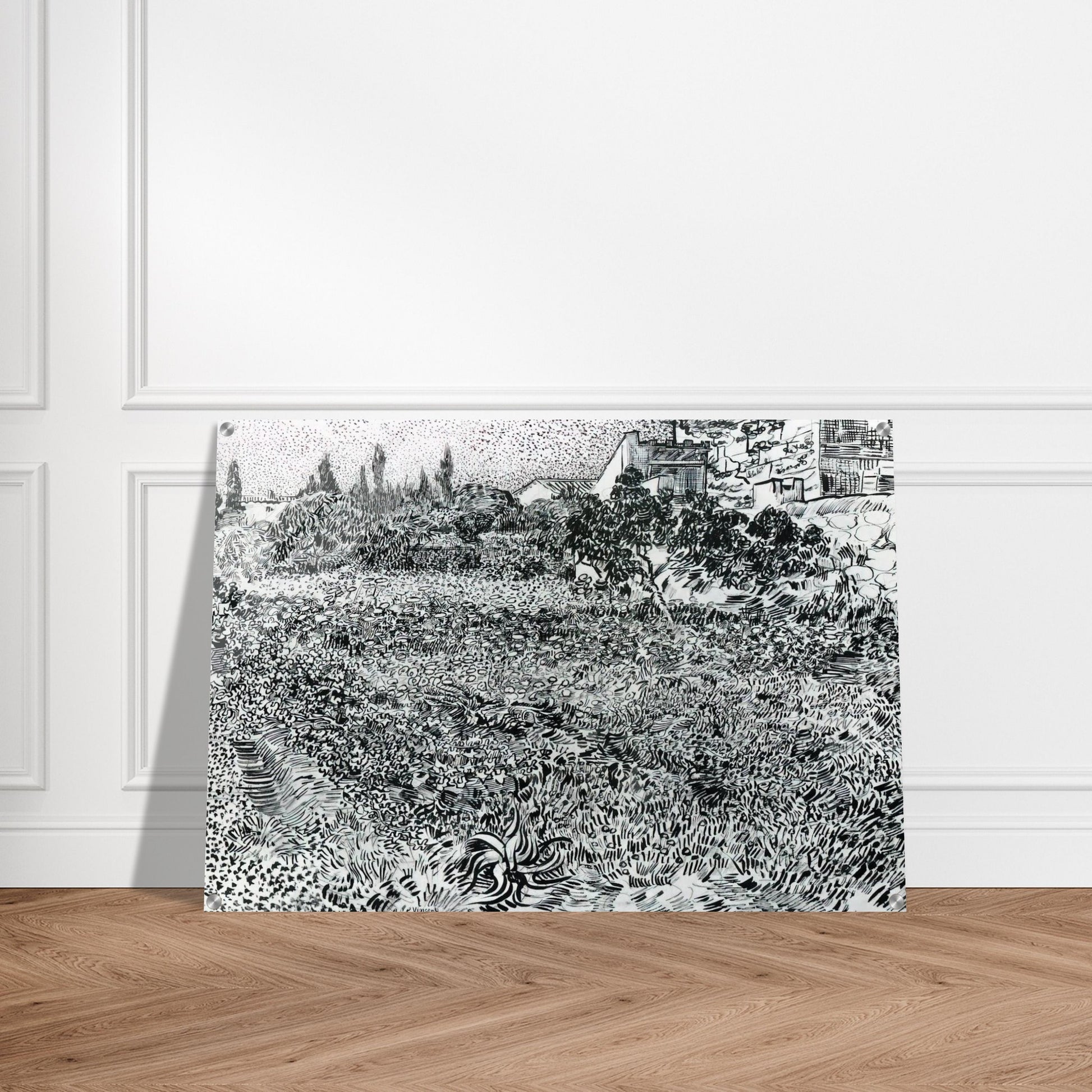 Garden with Flowers - Vincent van Gogh Acrylic Print - 70x100 cm / 28x40″ inches