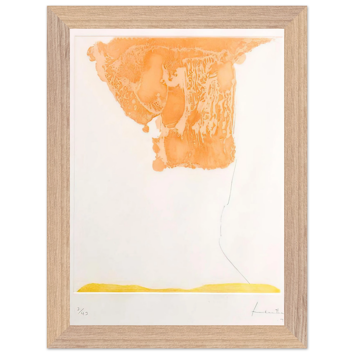 Helen Frankenthaler - Pranzo Italiano - 1973 Wall art - 70x100 cm / 28x40 inches - Premium Wooden Framed Poster With Fine Art Paper - Wood frame