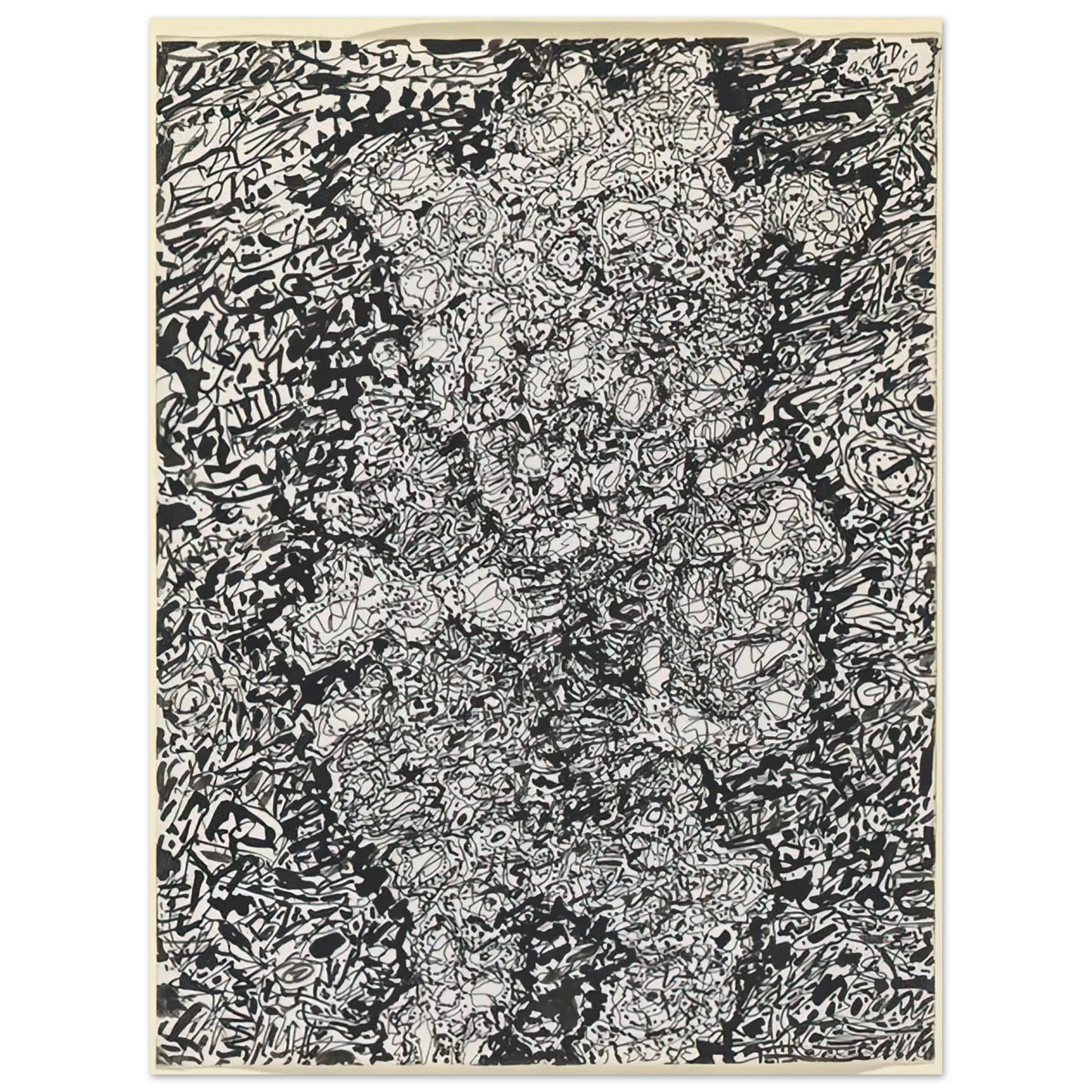 Jean Dubuffet - FIGURE WITH HAT IN A LANDSCAPE 1960 Fine Art Poster - Default Title