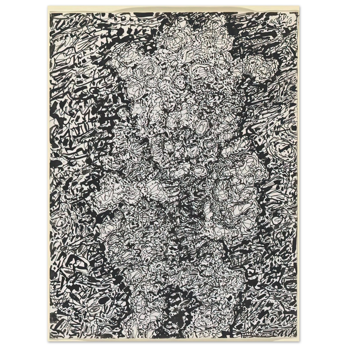 Jean Dubuffet - FIGURE WITH HAT IN A LANDSCAPE 1960  75x100 cm / 30x40inches Fine Art Poster