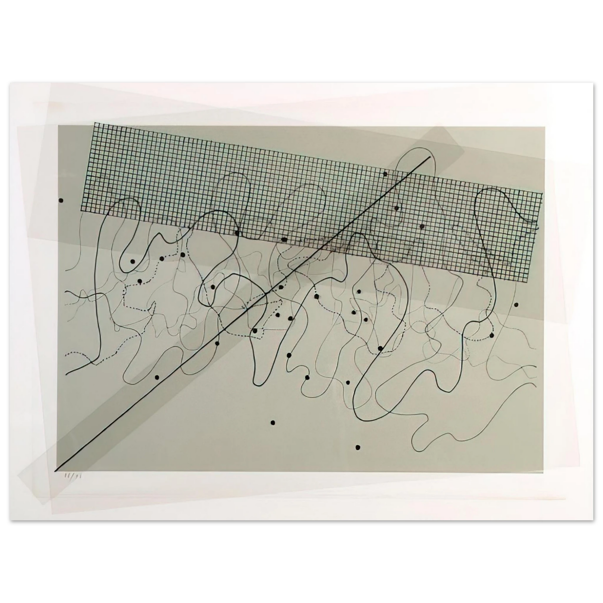 John Cage - Fontana Mix Light Grey - 1981 Fine Art Poster - Default Title