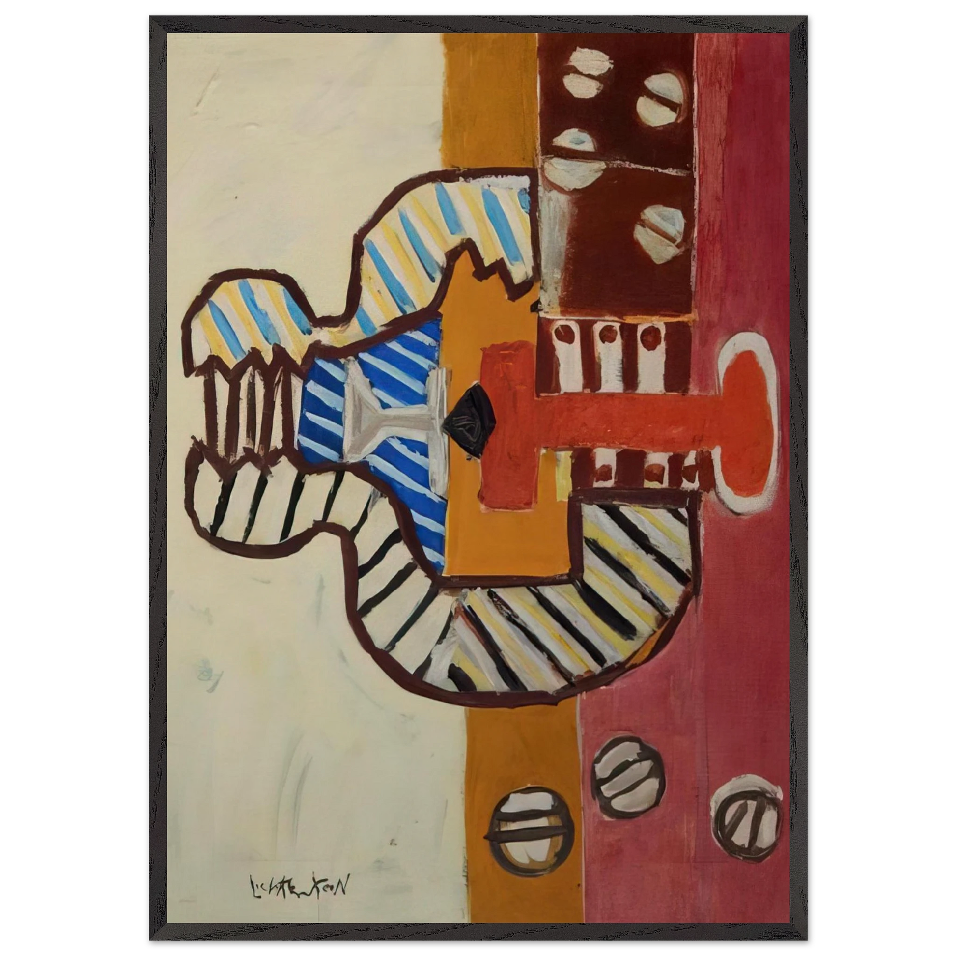 THE VALVE 1954 - Roy Lichtenstein Framed Art Print – Black Wooden Frame - Default Title - -Framed Art Print