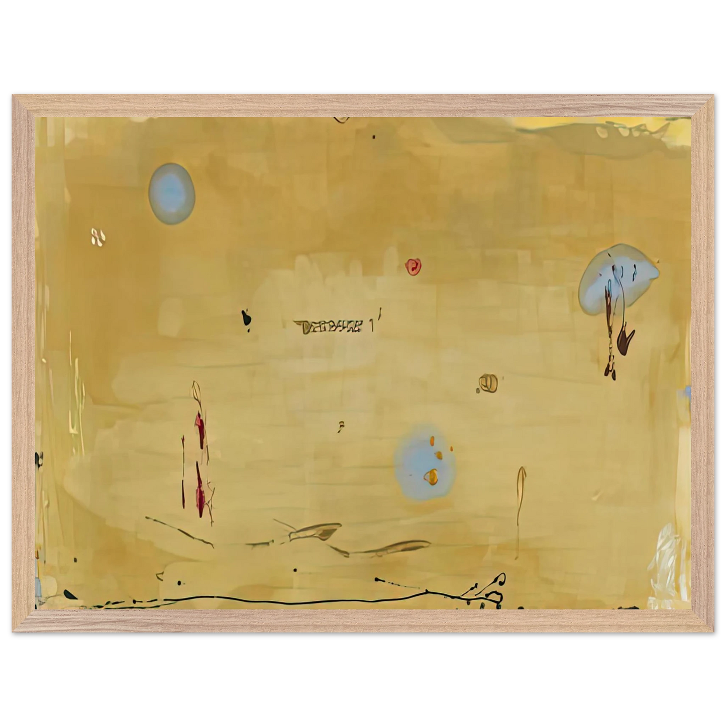 Helen Frankenthaler - Brother Angel, 1983- Wall Art - 21x29.7 cm / 8x12" - Premium Wooden Framed Poster With Fine Art Paper - Wood frame