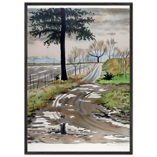 Untitled - Country Road - 1979 - Clarence Holbrook Carter Framed Art Print – Black Wooden Frame - Default Title - -Framed Art Print