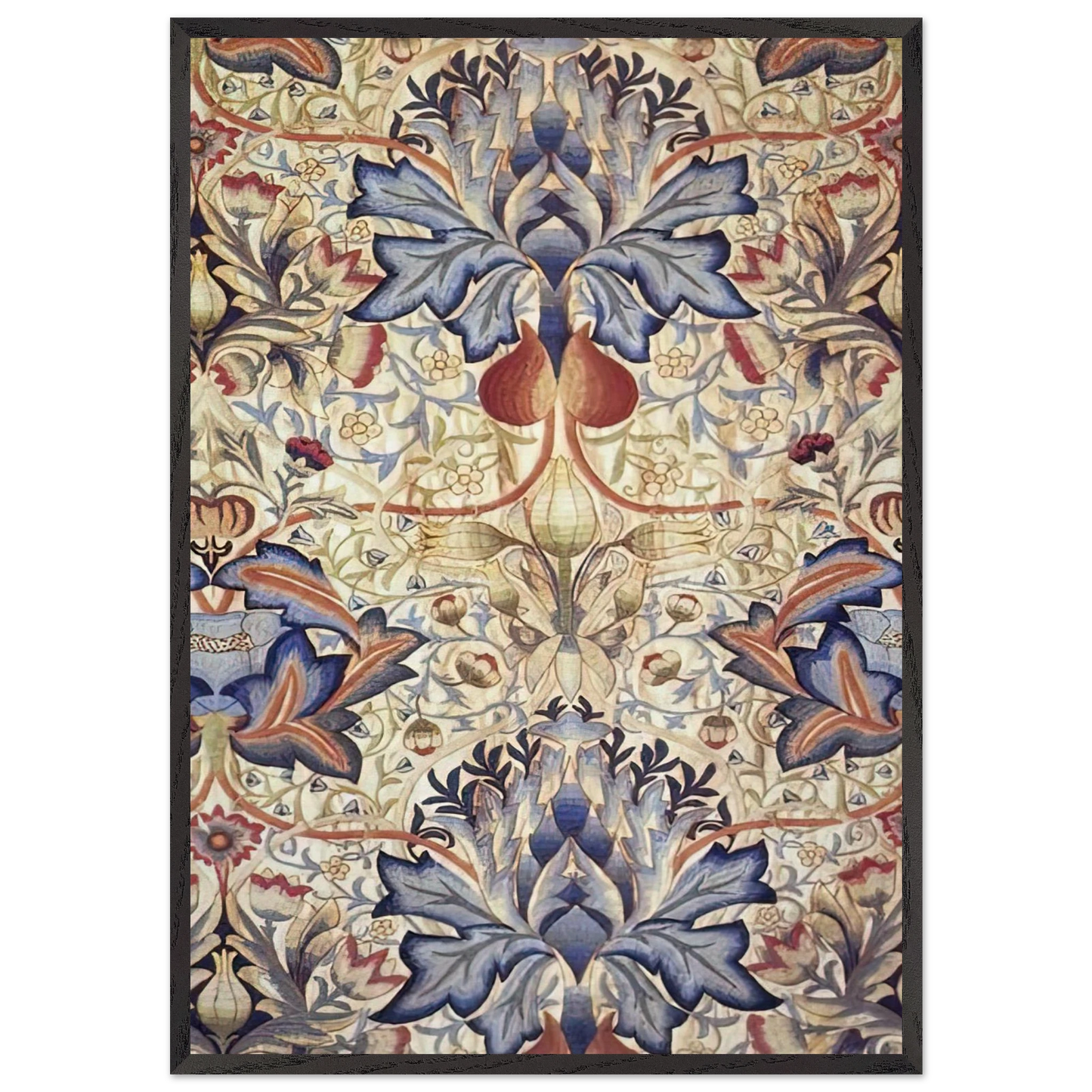 ACANTHUS EMBROIDERED PANEL 1890 - William Morris Framed Art Print – Black Wooden Frame - Default Title - -Framed Art Print